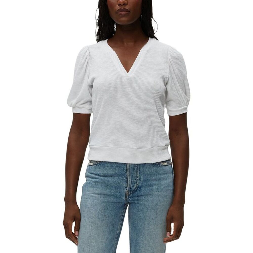 Michael Stars Womens Quinn Semi Fitted Top, White